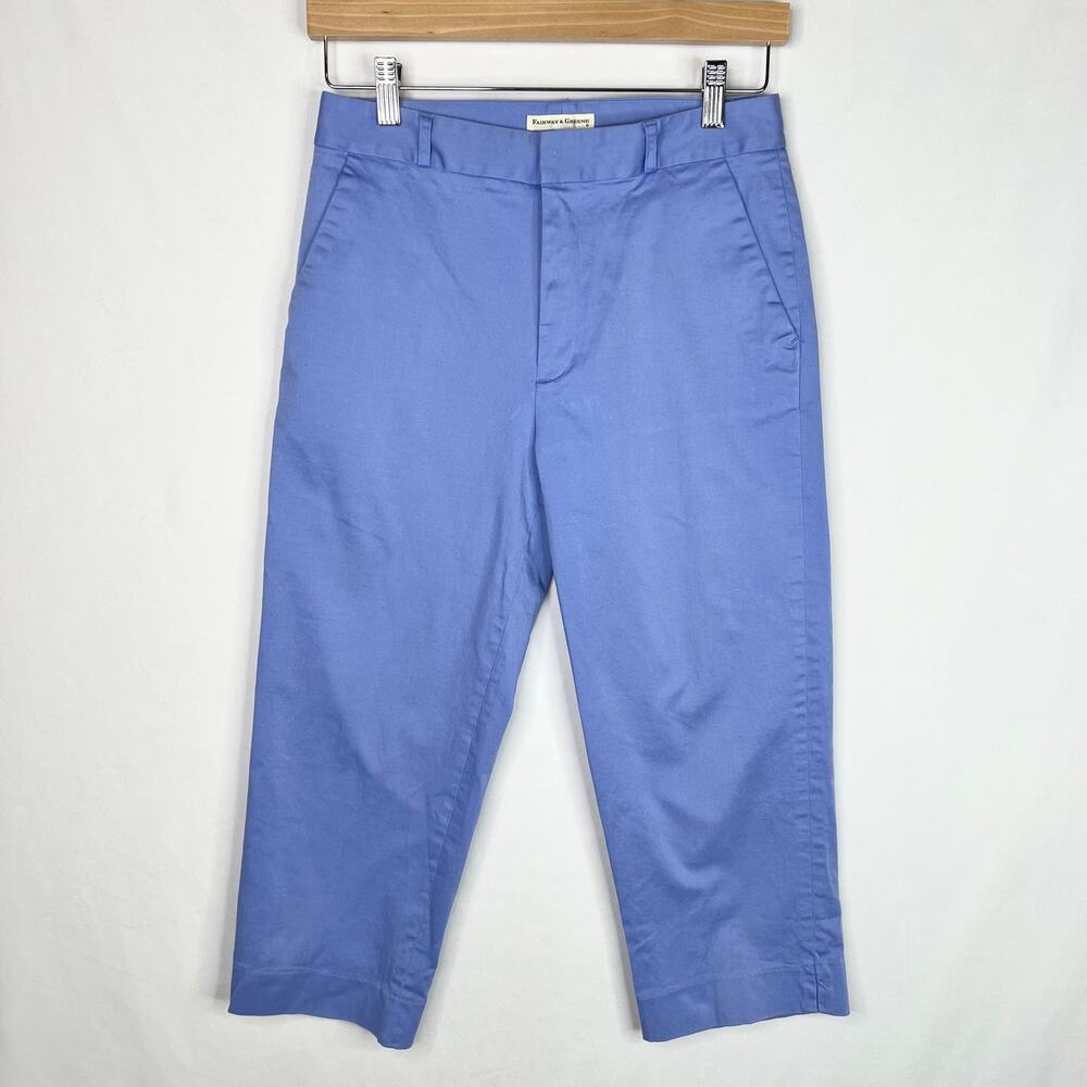 Fairway & Green Blue Cropped Chino Pants 4